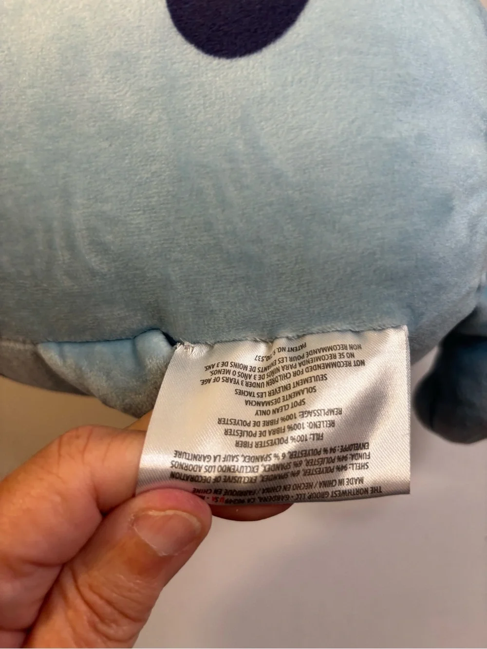 Bluey Plush pillow - Light Blue and Navy Stuffed Character